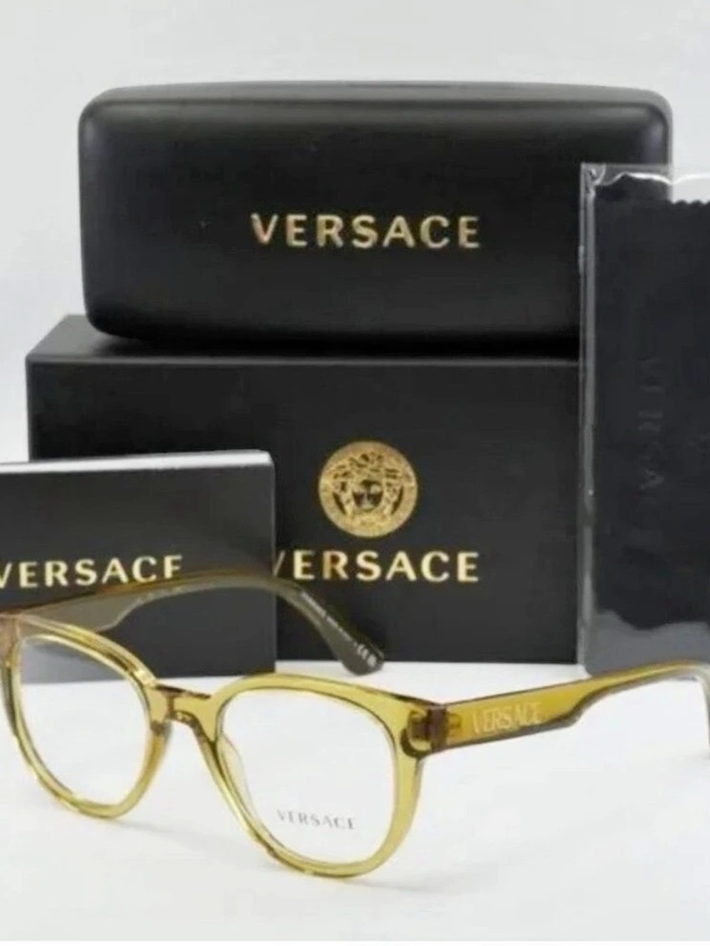 Versace Gold-Tone Eyeglasses
